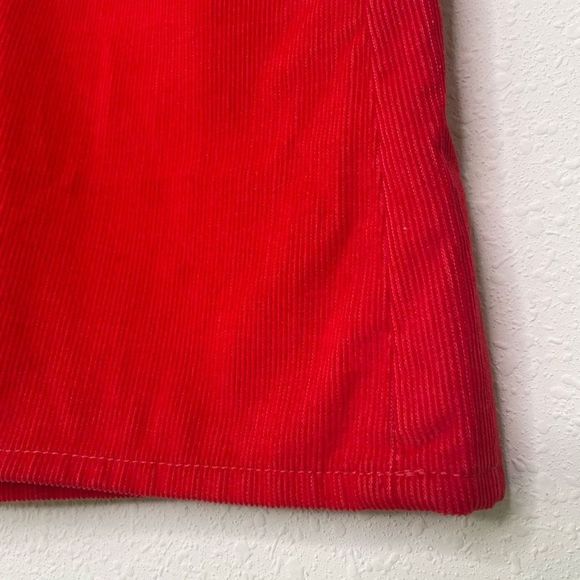 Levi’s Premium Women’s Red Corduroy White Tab Straight Mini Skirt Size 29 - Picture 4 of 13